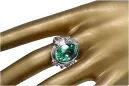 Vintage craft Ring Emerald Sterling silver 925 vrc100s